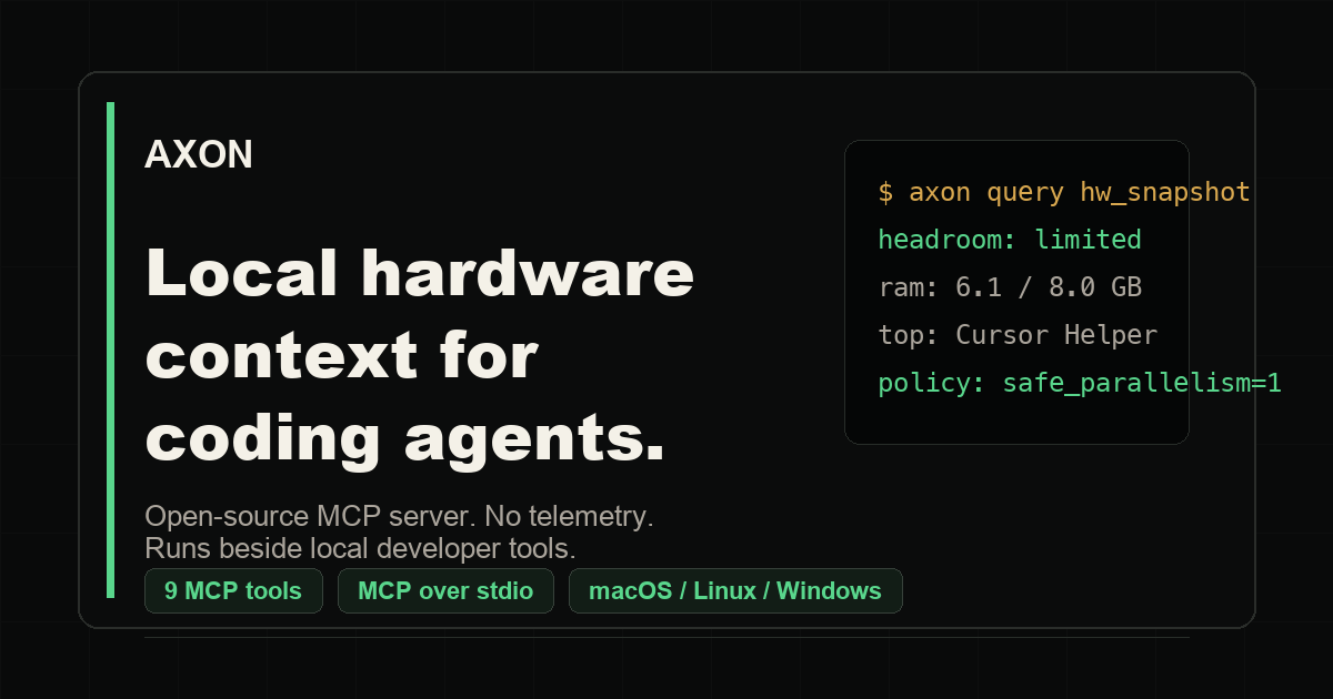 Axon - Runtime intelligence for local AI agents
